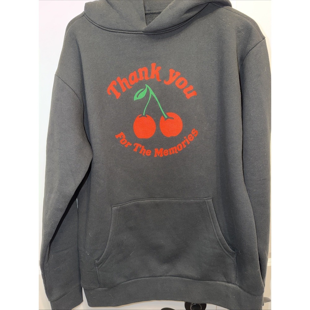 Market Studios - Black Hoodie Cherry Thank You For The Memories Size: Small